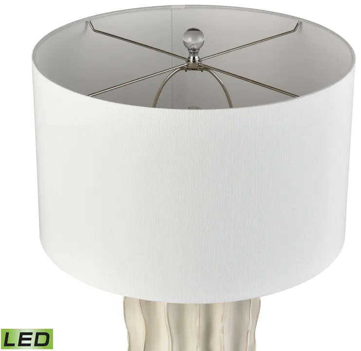 Genesee 27.5'' High 1-Light Table Lamp - White Glazed - Includes LED Bulb