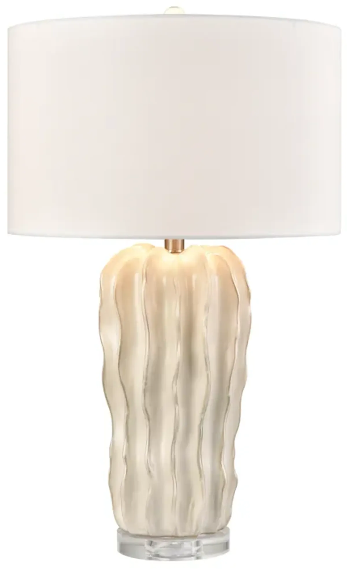 Genesee 27.5'' High 1-Light Table Lamp - White Glazed - Includes LED Bulb