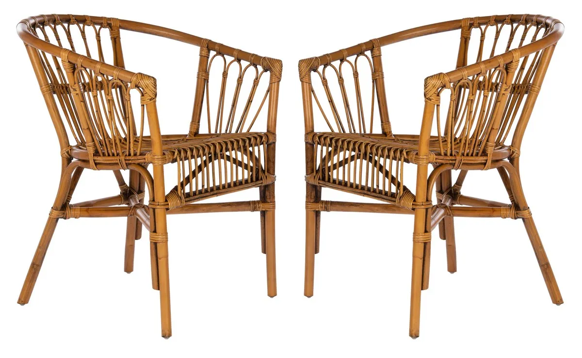 ADRIANA RATTAN ACCENT CHAIR - Set of 2