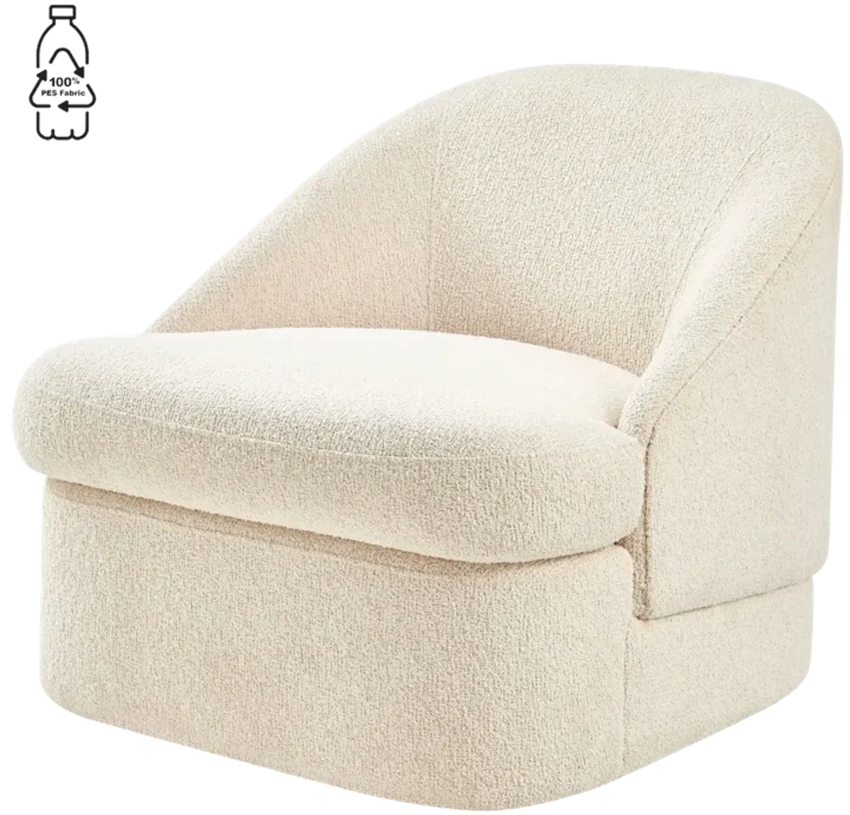 Hurley Fabric Swivel Accent Chair, Palladian Beige 