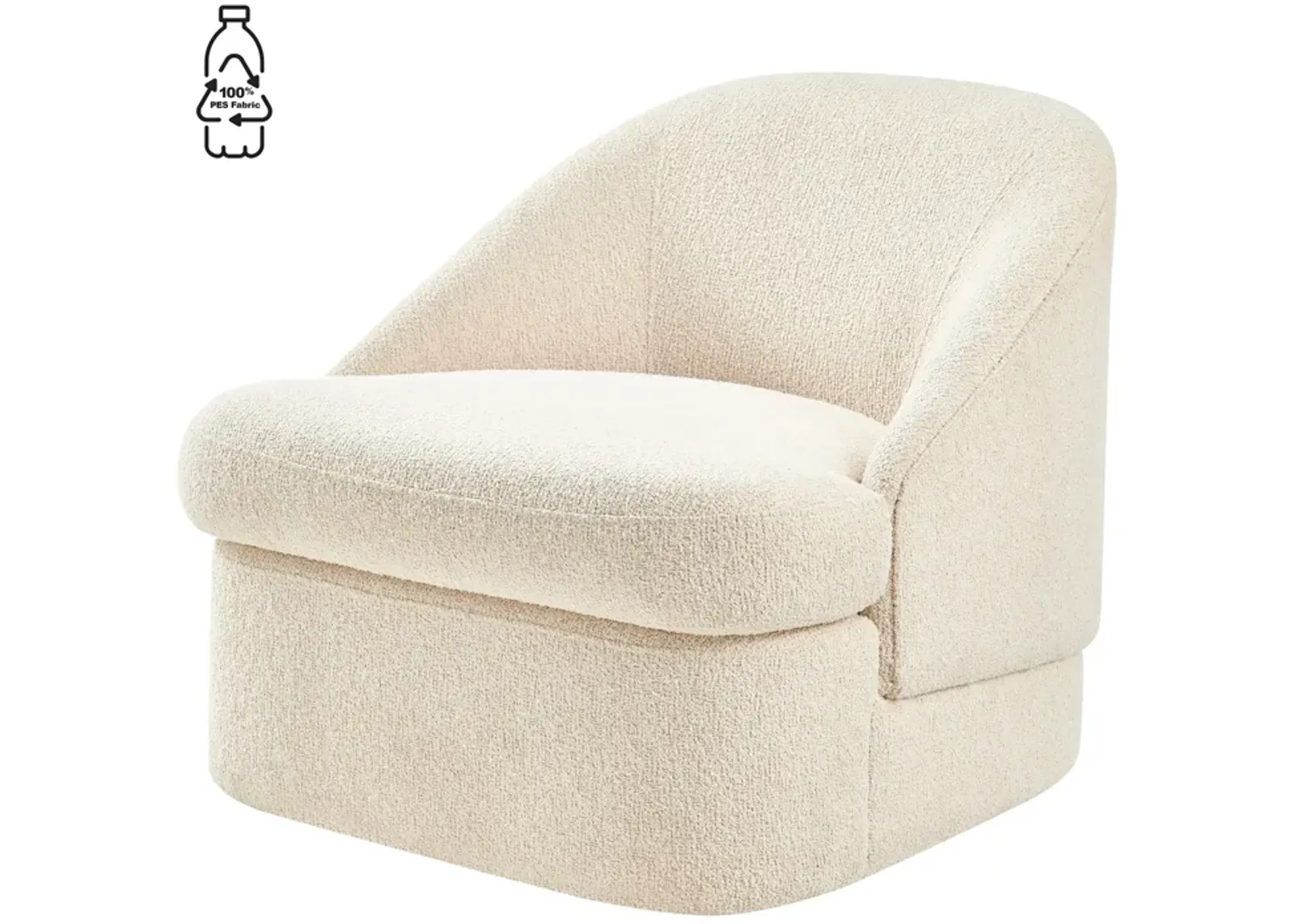 Hurley Fabric Swivel Accent Chair, Palladian Beige 