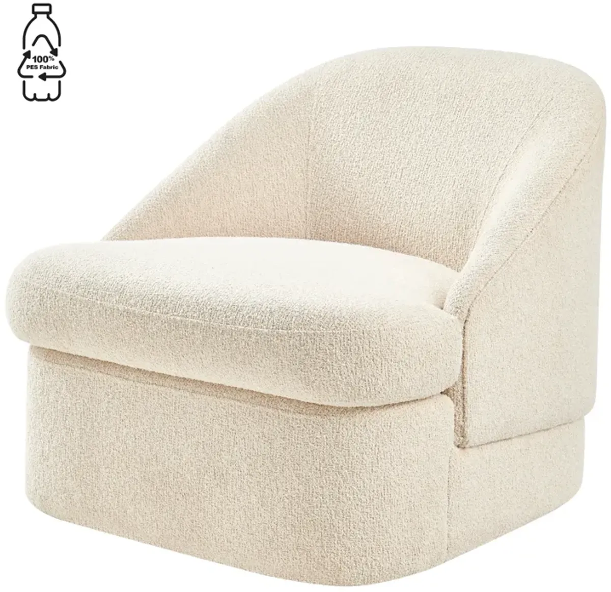 Hurley Fabric Swivel Accent Chair, Palladian Beige 