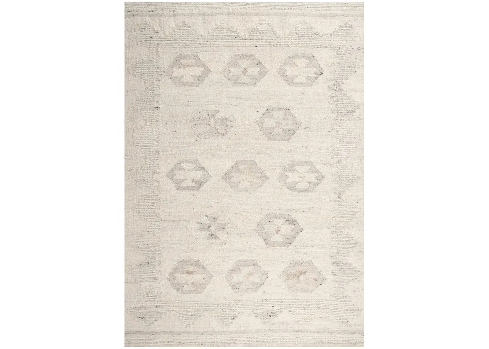 Nova Ivory  Hand Spun Wool/Cotton 9'x12' Rectangle Rug