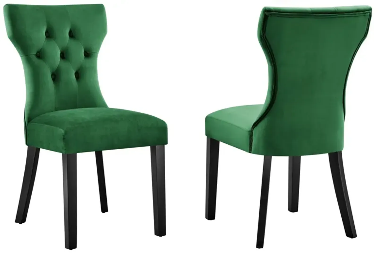 Silhouette Performance Velvet Dining Chairs - Set of 2