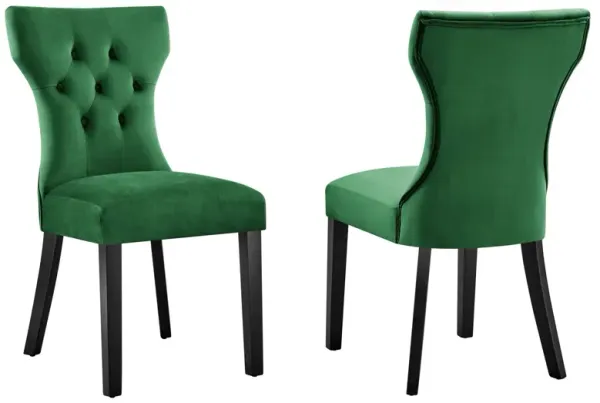 Silhouette Performance Velvet Dining Chairs - Set of 2