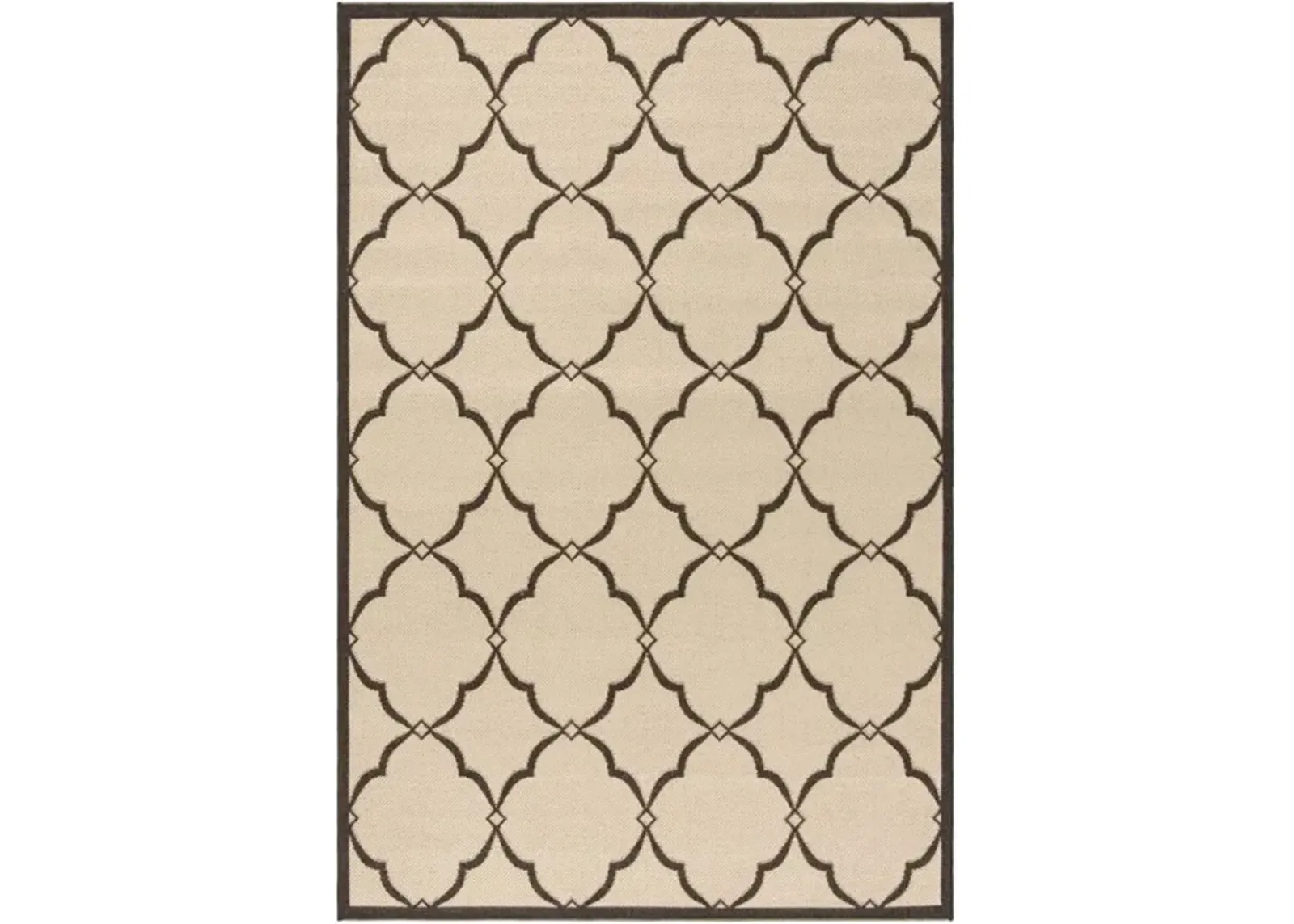 LINDEN 125 Collection LND125U-4 Creme / Brown 4' X 6'