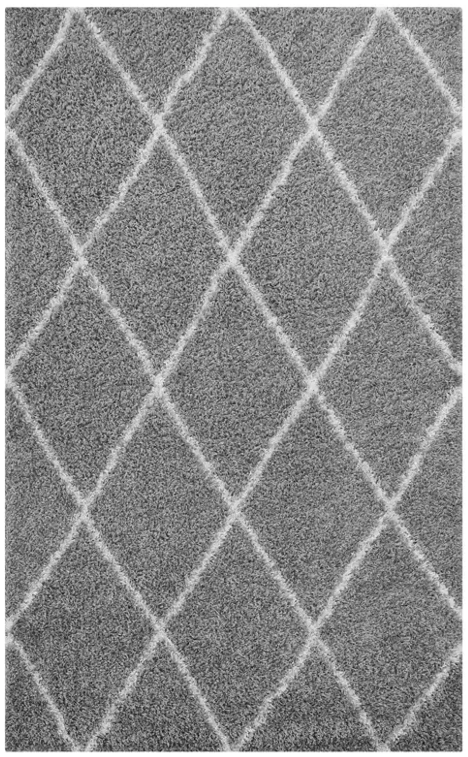 Toryn Diamond Lattice 5x8 Shag Area Rug