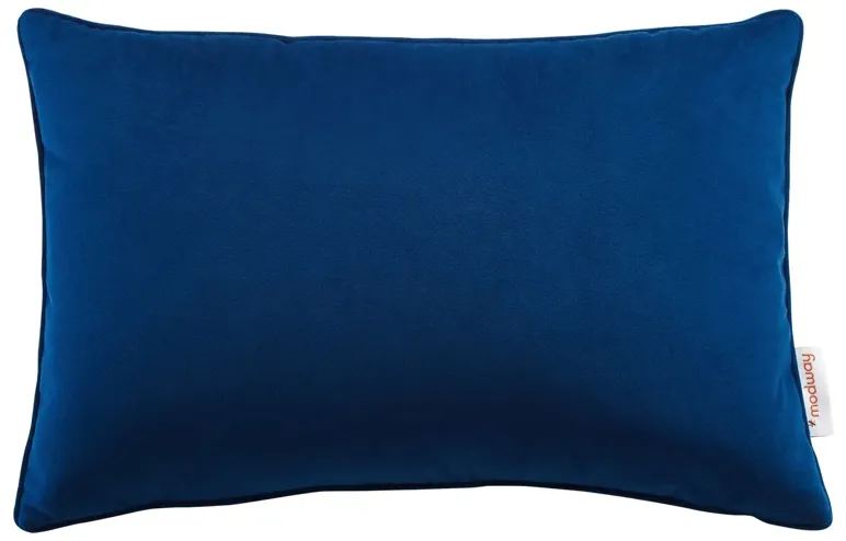 Enhance 18" Lumbar Performance Velvet Throw Pillow