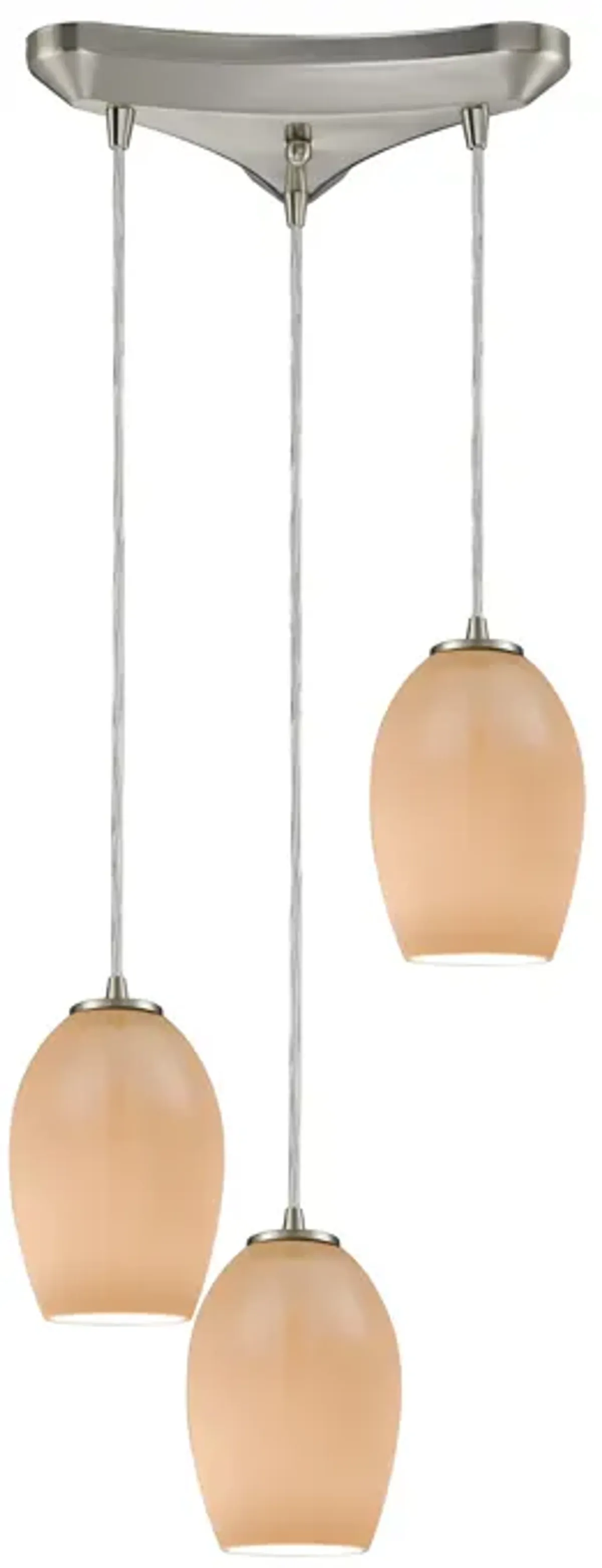 Villiska 12" Wide 3-Light Mini Pendant - Satin Nickel