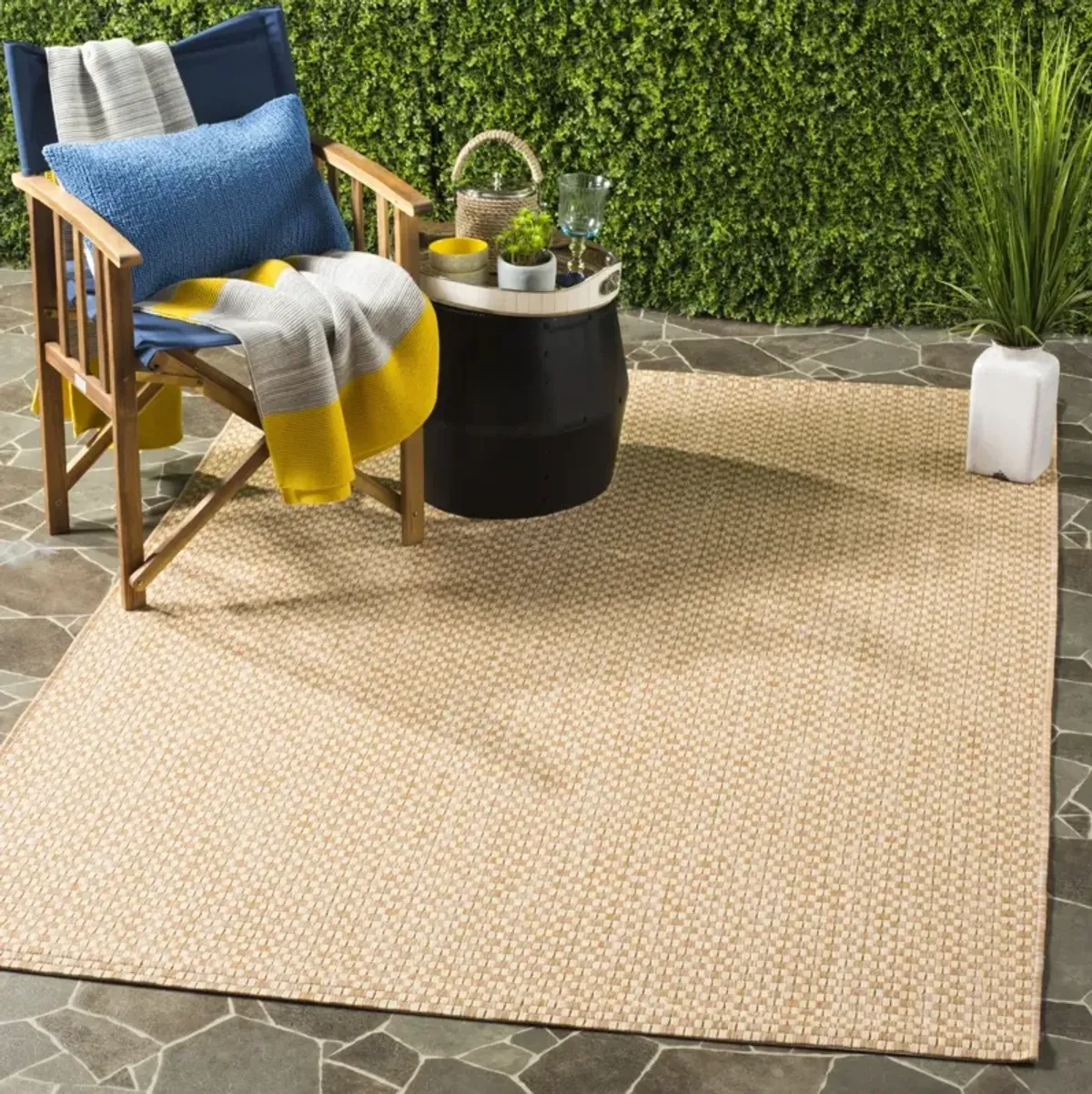 COURTYARD 8653 NATURAL  10' x 10' Square Square Rug