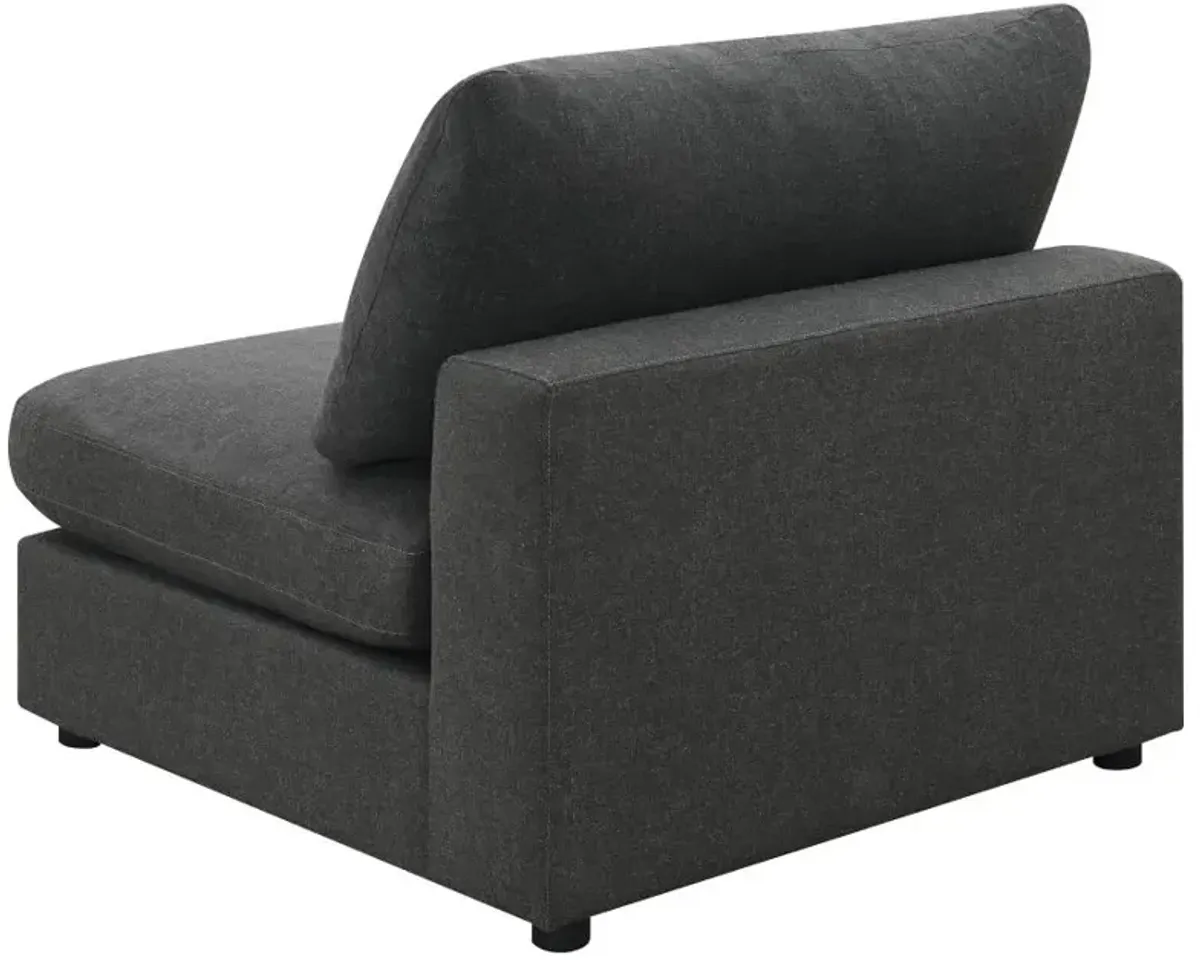 Serene 4-piece Upholstered Modular Sectional Charcoal