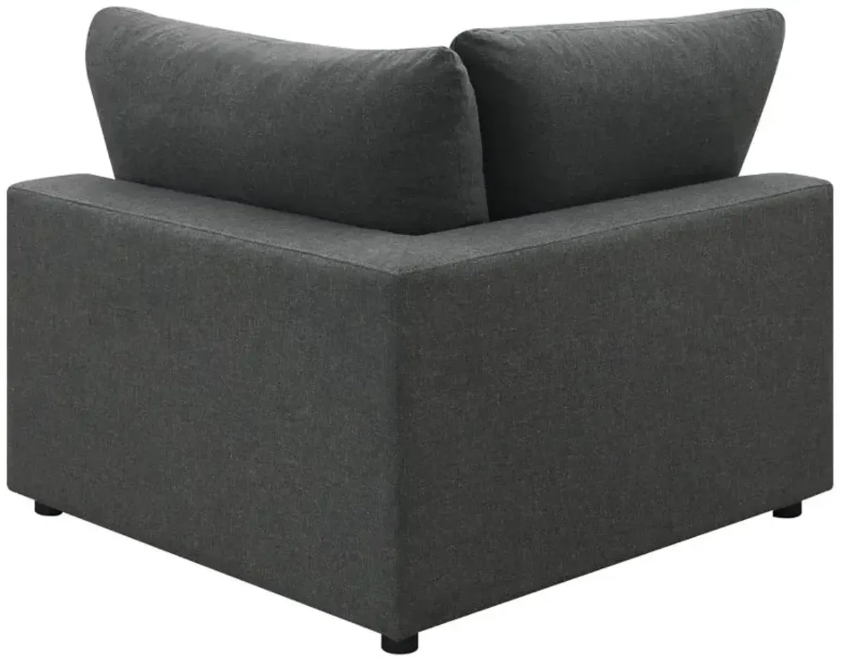 Serene 4-piece Upholstered Modular Sectional Charcoal