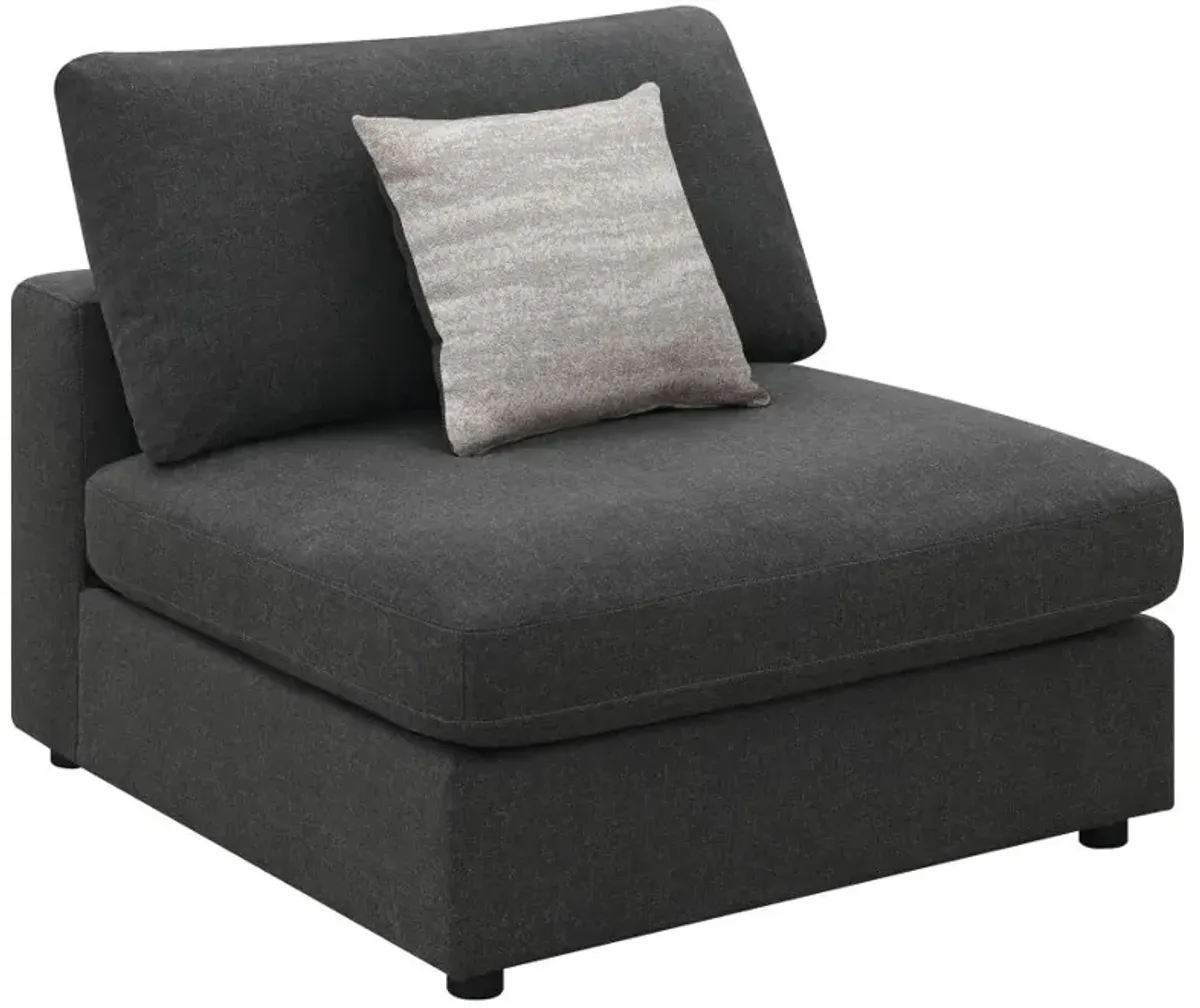 Serene 4-piece Upholstered Modular Sectional Charcoal