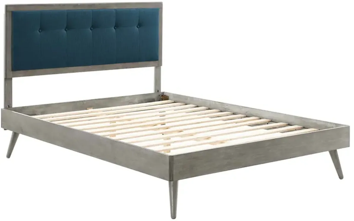 Willow Queen Wood Platform Bed With Splayed Legs