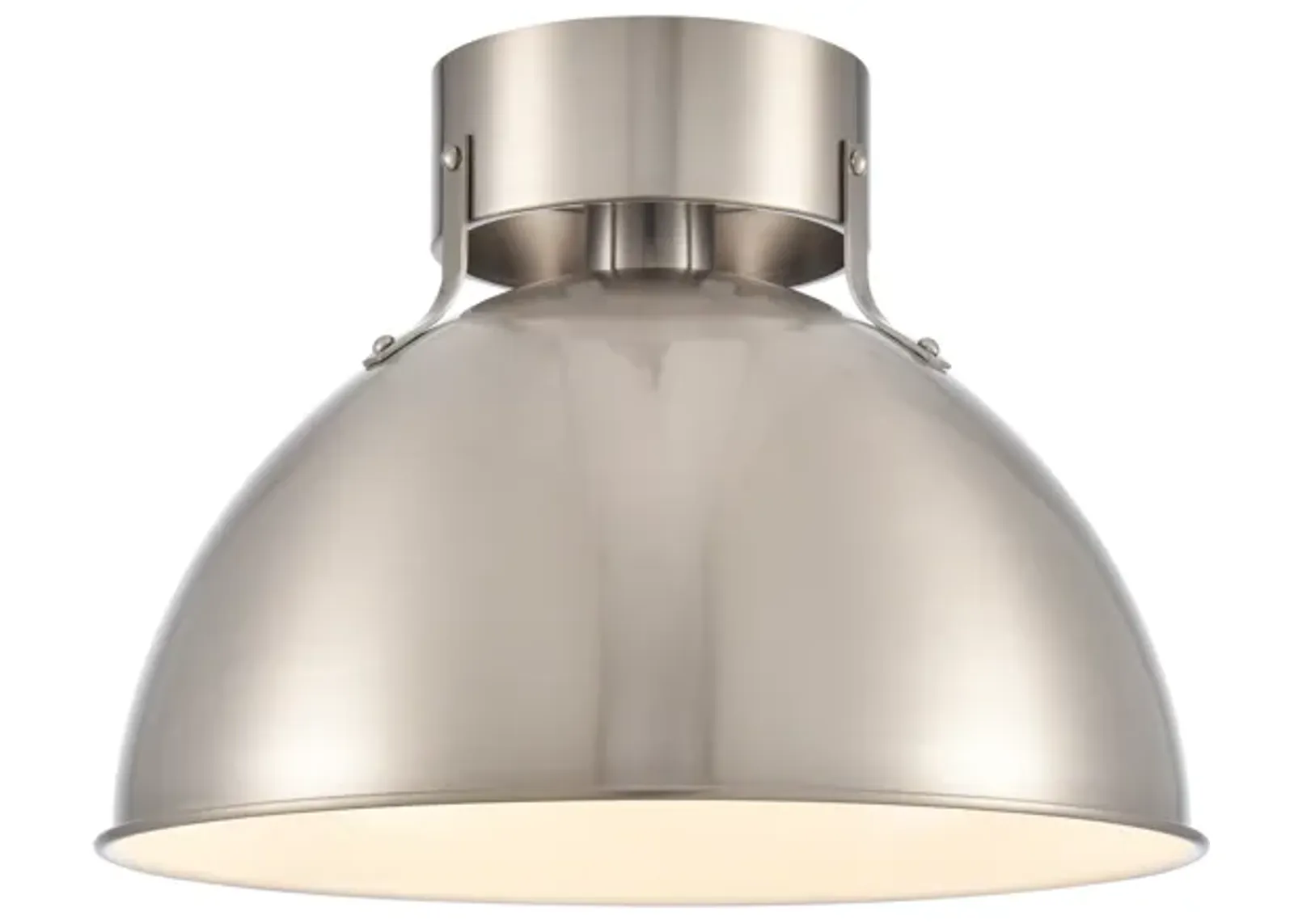 Zayne 12'' Wide 1-Light Semi Flush - Brushed Nickel