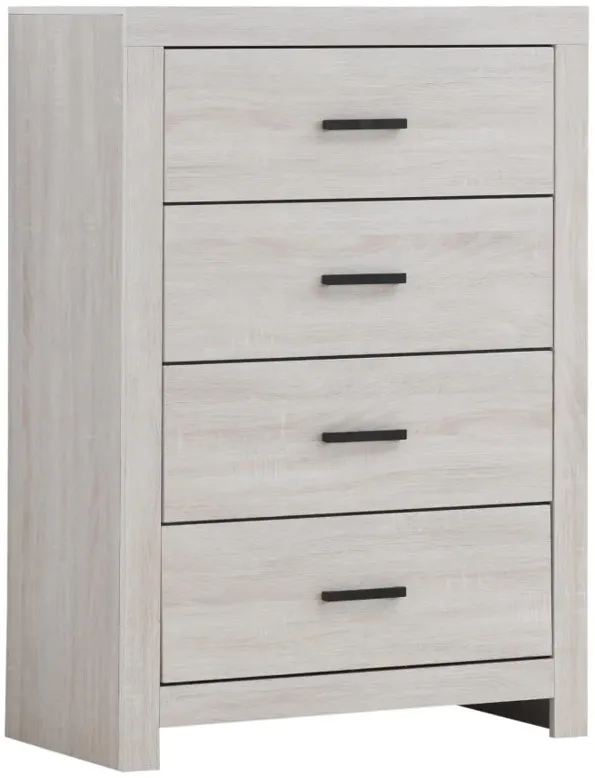 Abbie 4-Drawer Chest Coastal White