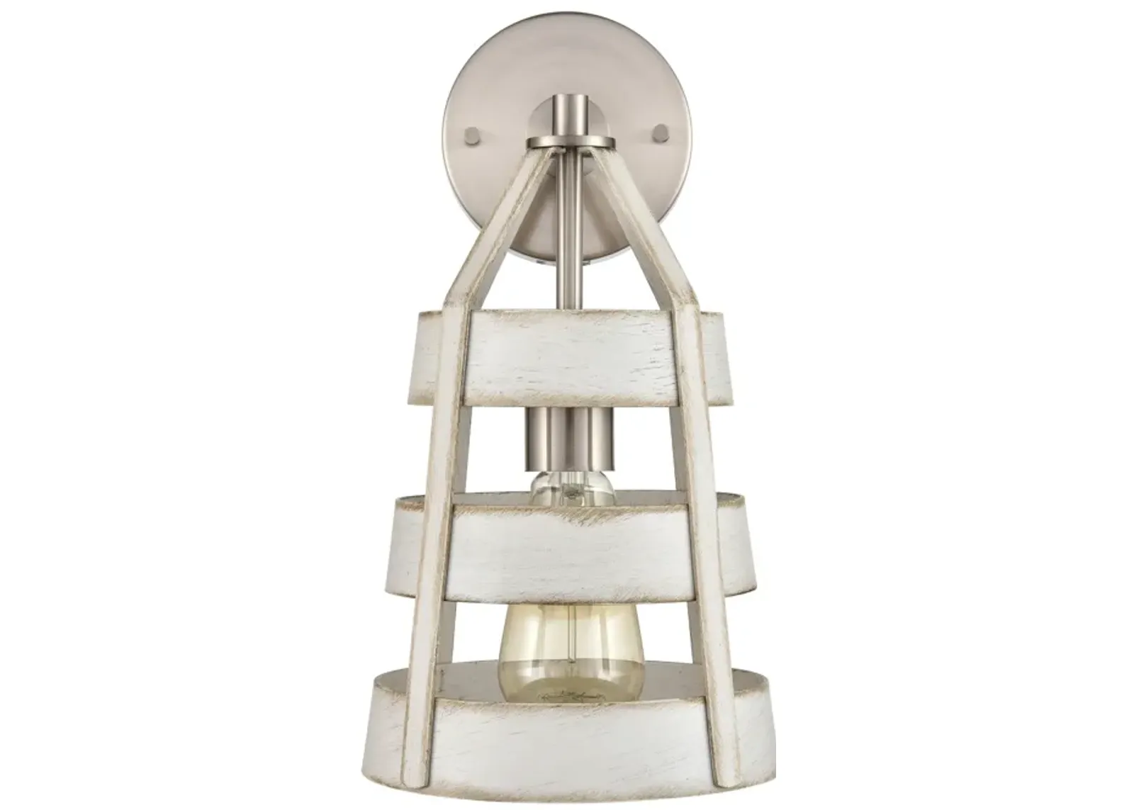 Brigantine 9" High 1-Light Sconce - Satin Nickel