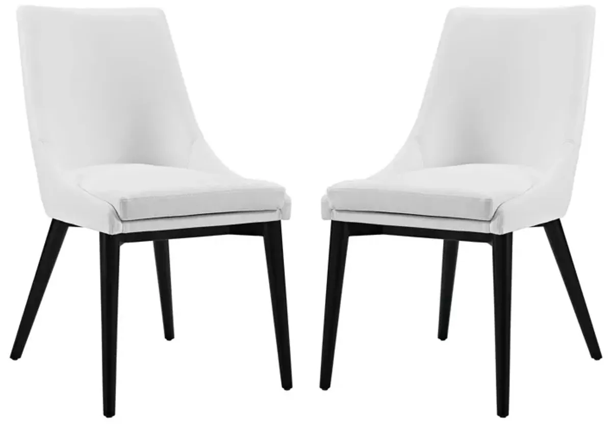 Viscount Dining Side Chair Vinyl Set of 2