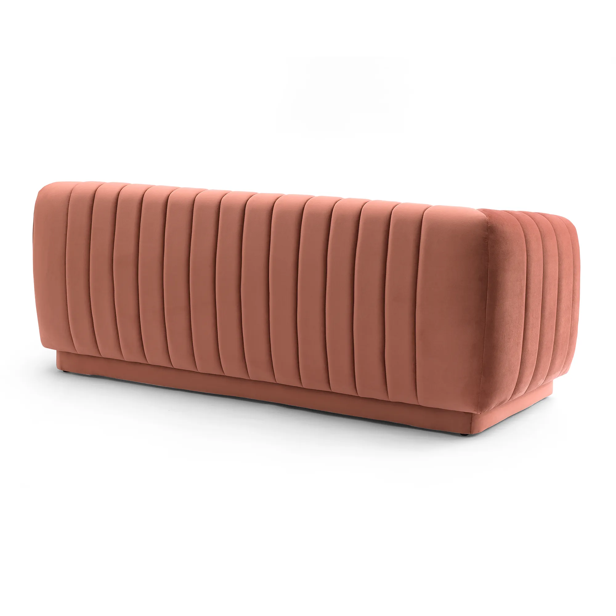 Kinsley Blush Modern Velvet Sofa 