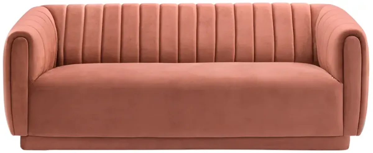 Kinsley Blush Modern Velvet Sofa 