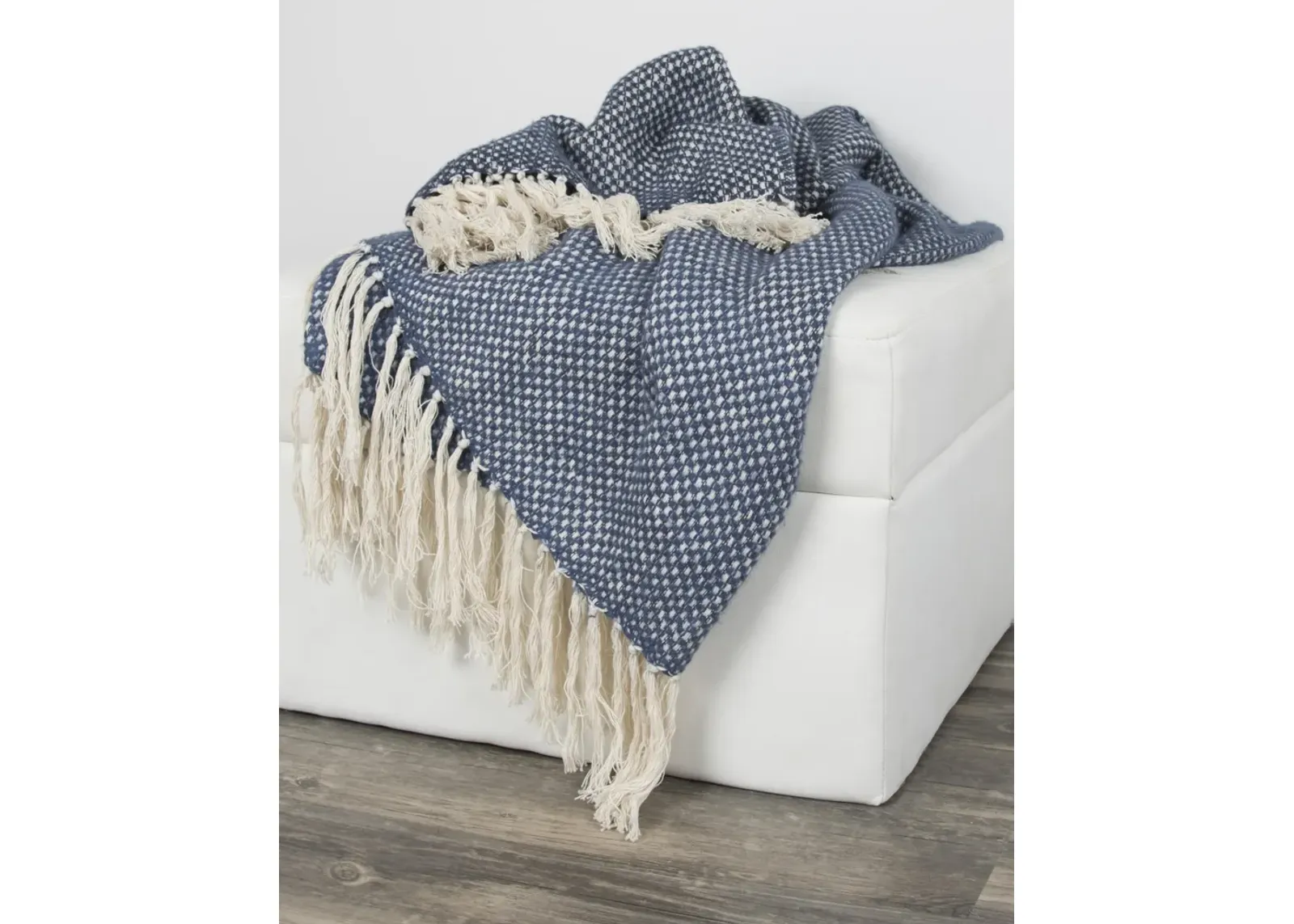 Dotted Navy Throw