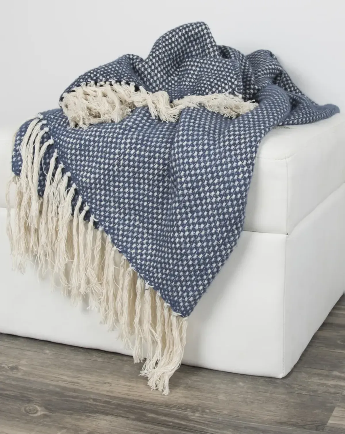 Dotted Navy Throw