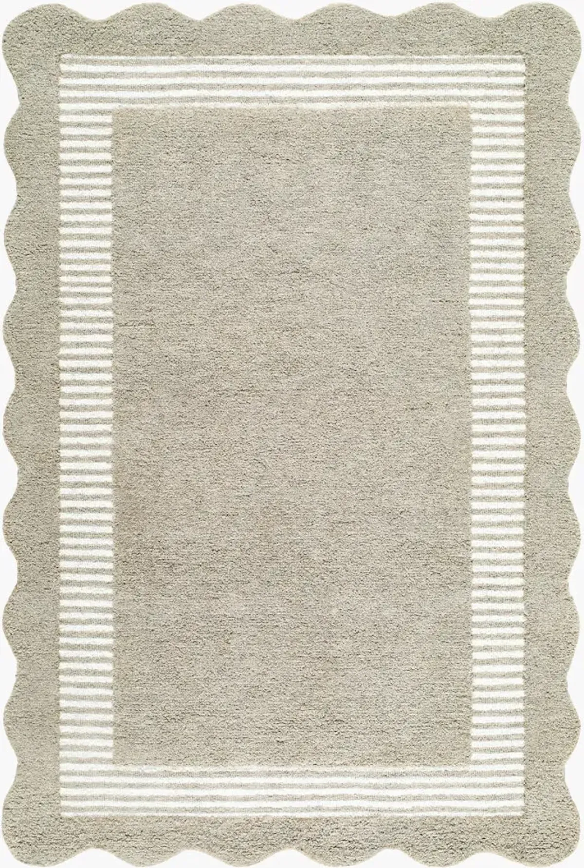 Scalloped SCP-2309 2'6" x 8' Handmade Rug