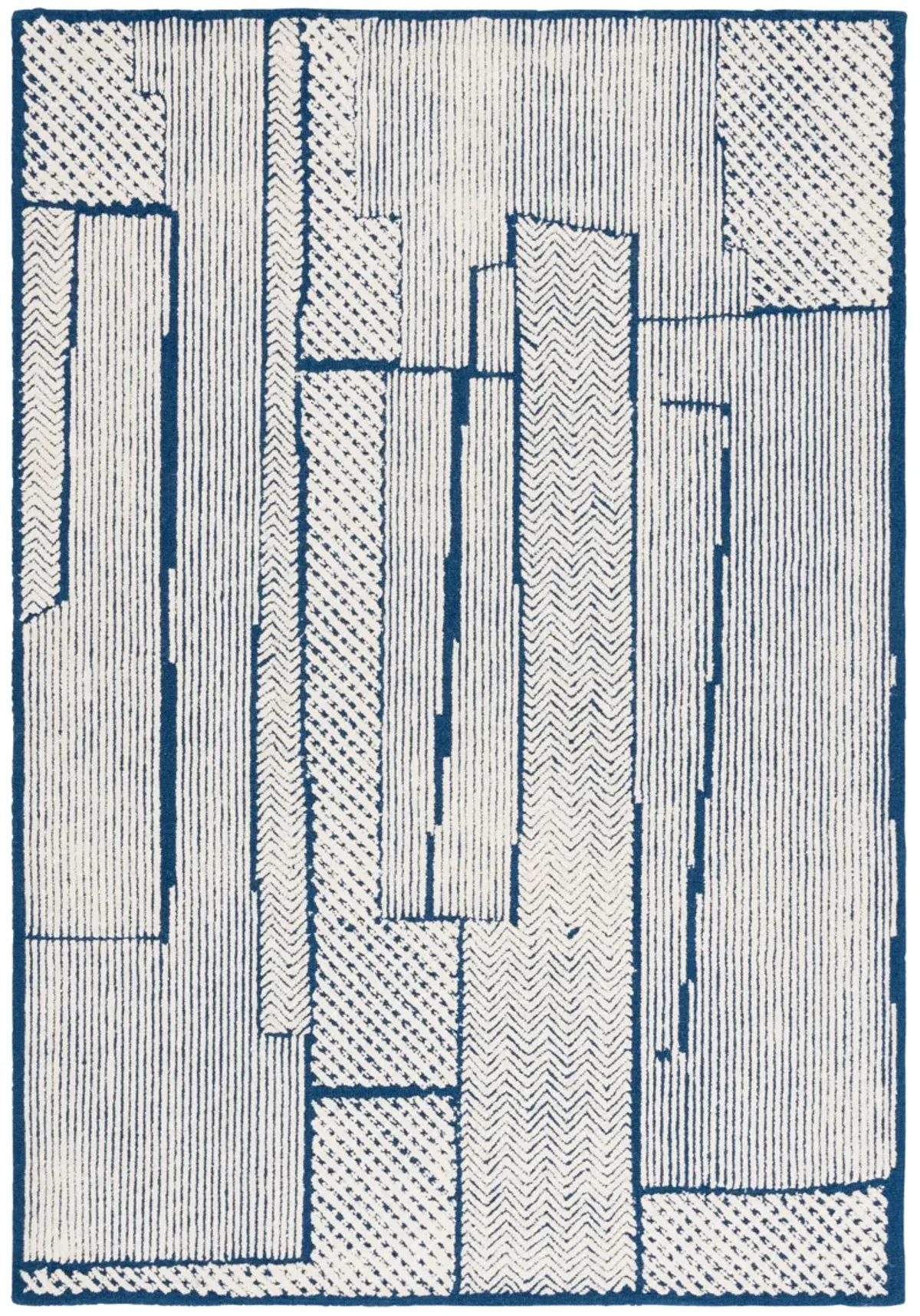ABSTRACT Hand Tufted 4' x 6' area rug