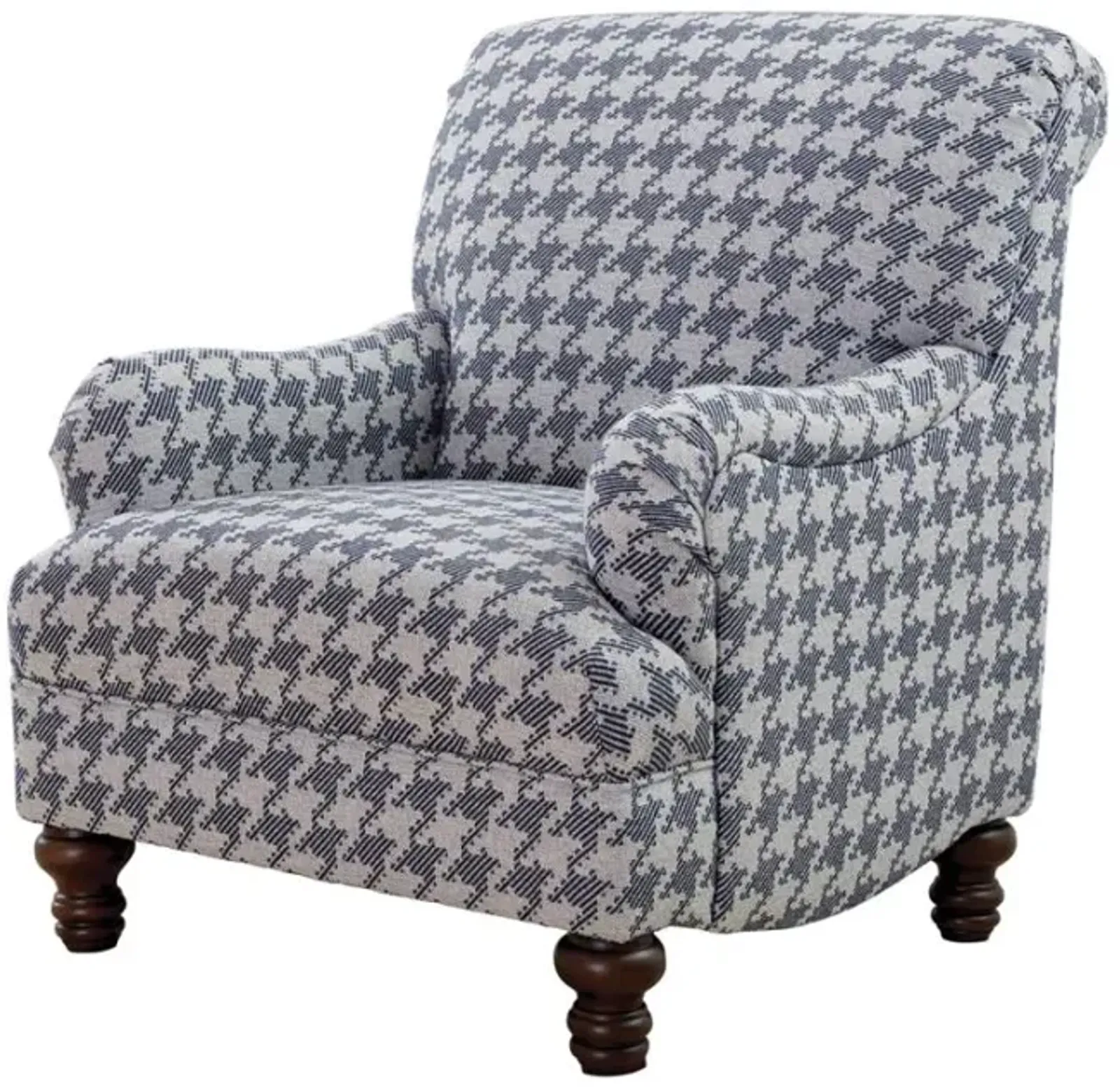 Glenn Recessed Arms Accent Chair Blue