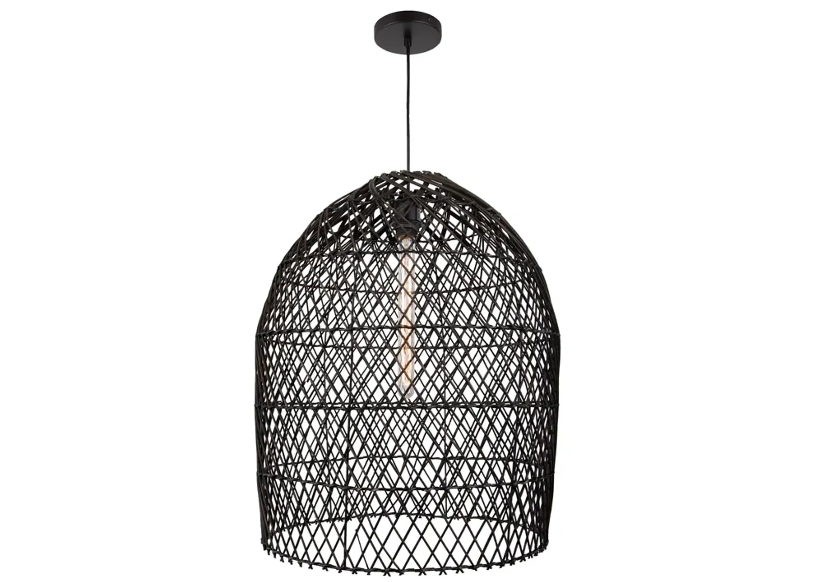 Tabuk 19" Wide 1-Light Pendant - Black