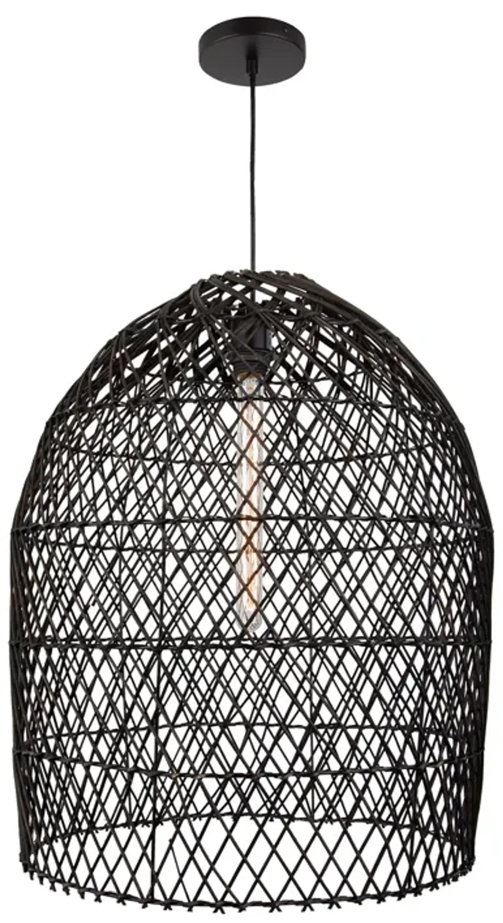 Tabuk 19" Wide 1-Light Pendant - Black