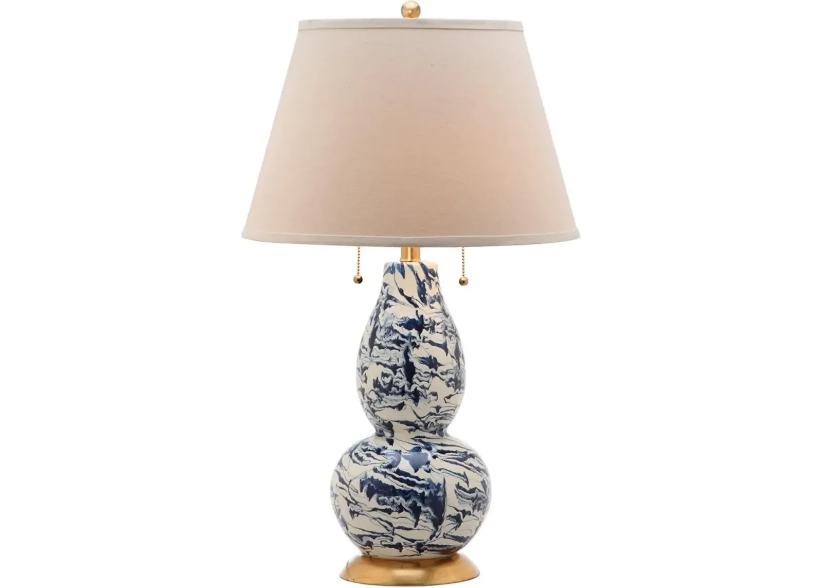 Color Swirls  28-Inch H Glass Table Lamp