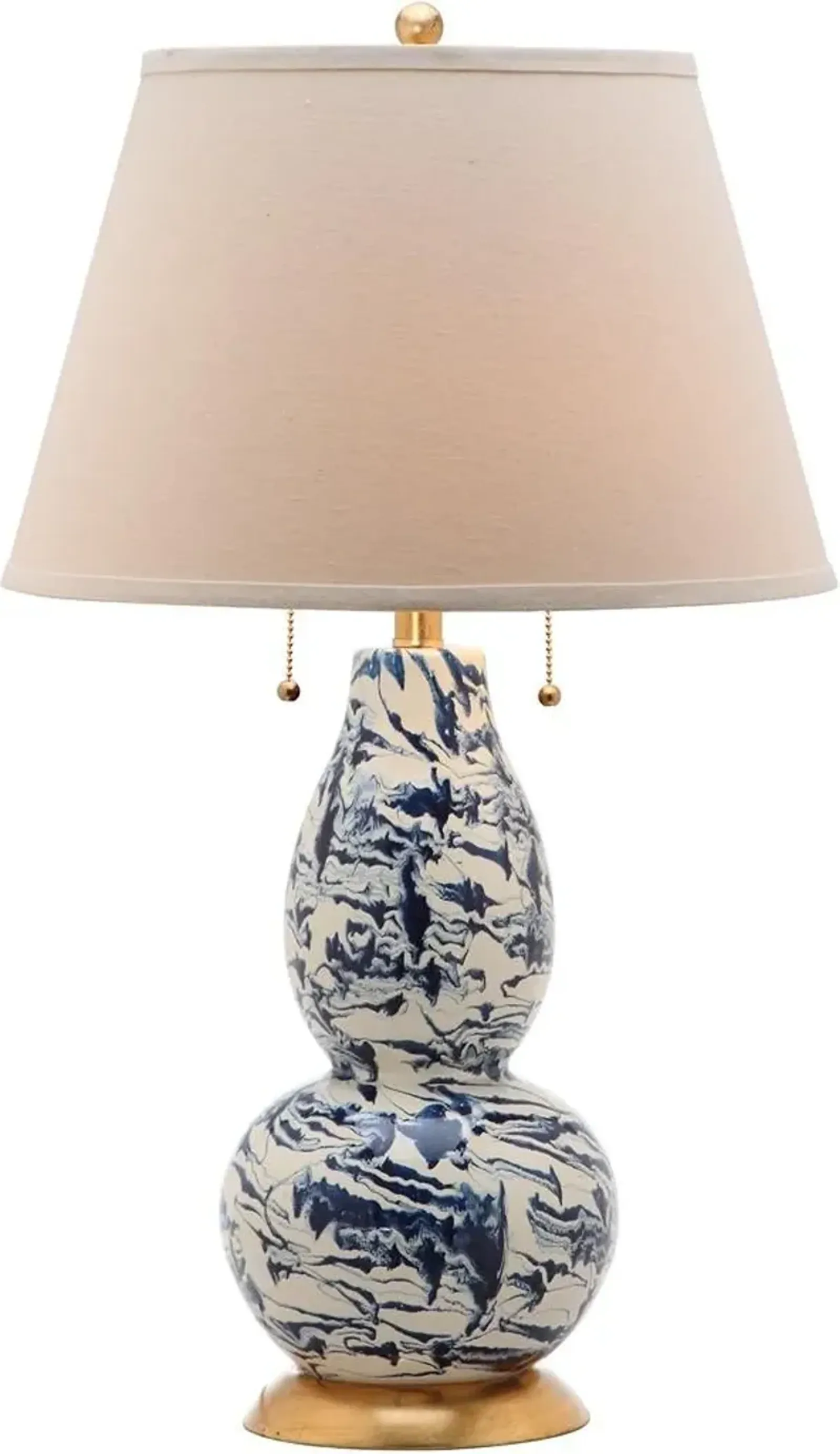 Color Swirls  28-Inch H Glass Table Lamp