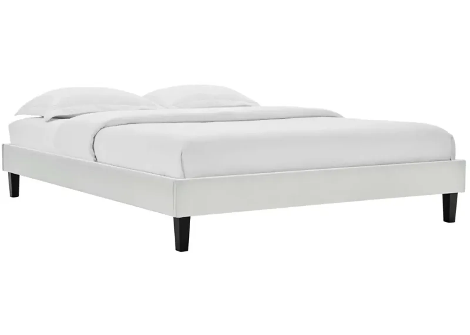 Reign Queen Performance Velvet Platform Bed Frame