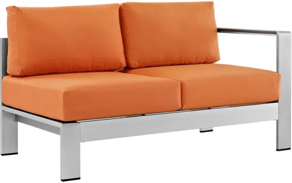 Shore Right-Arm Corner Sectional Outdoor Patio Aluminum Loveseat