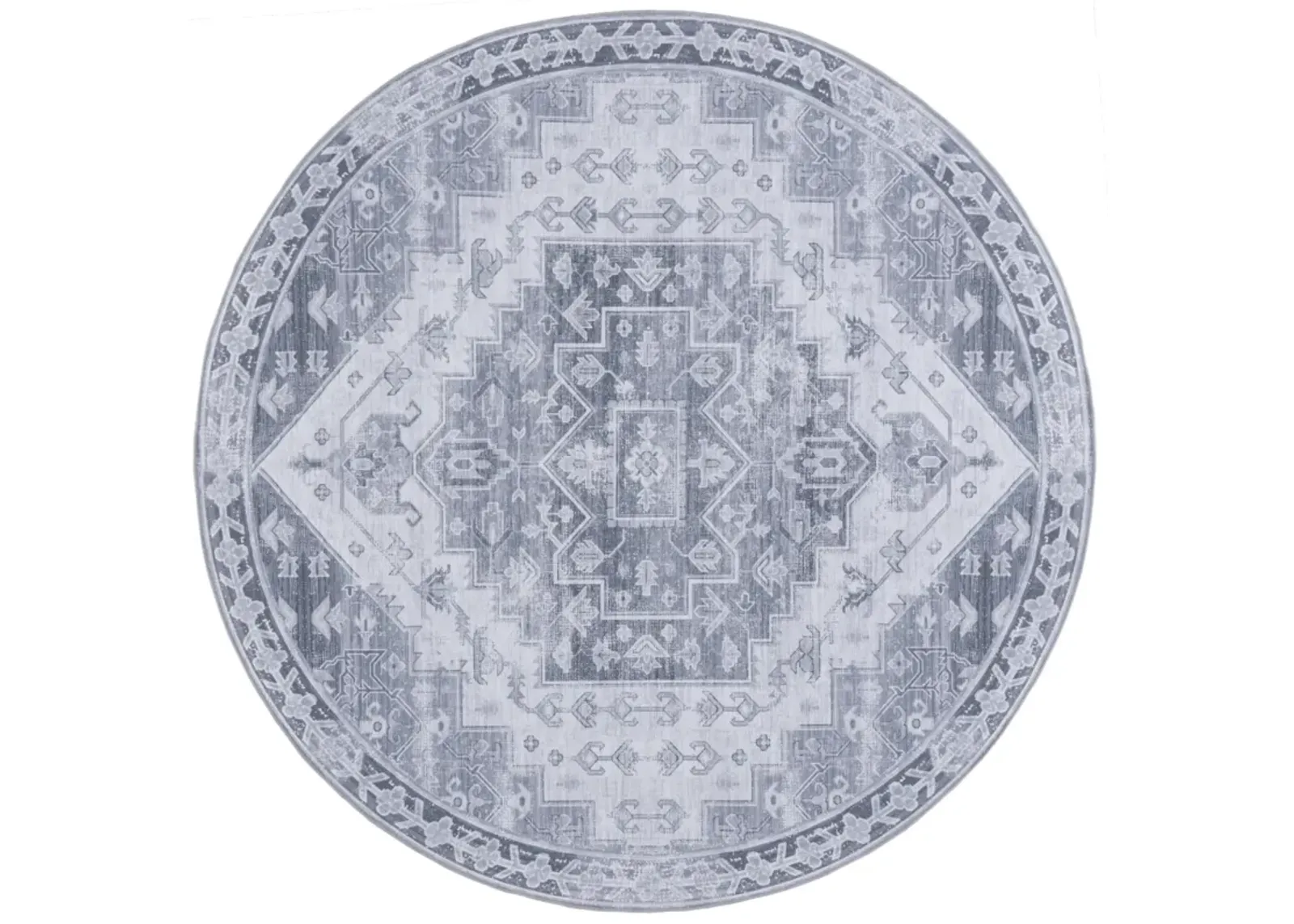 TUCSON 116 M/W S/R GREY  6' x 6' Round Round Rug