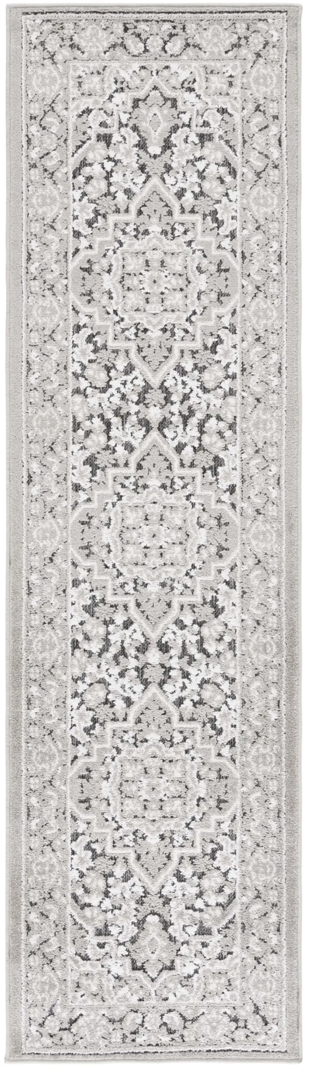 CABANA 636 GREY  2'-2' x 8' Runner Rug