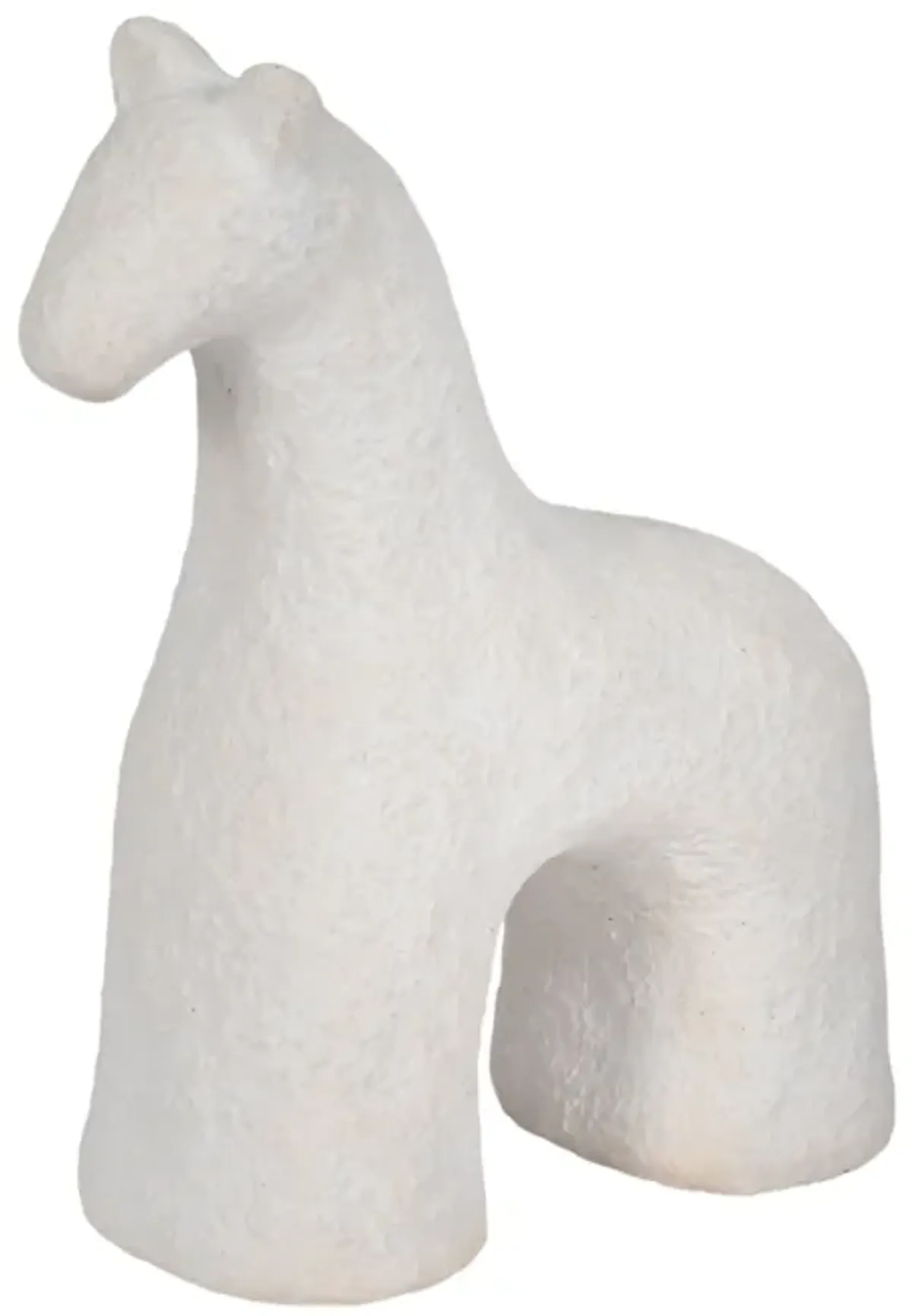 6" Textured Horse, White