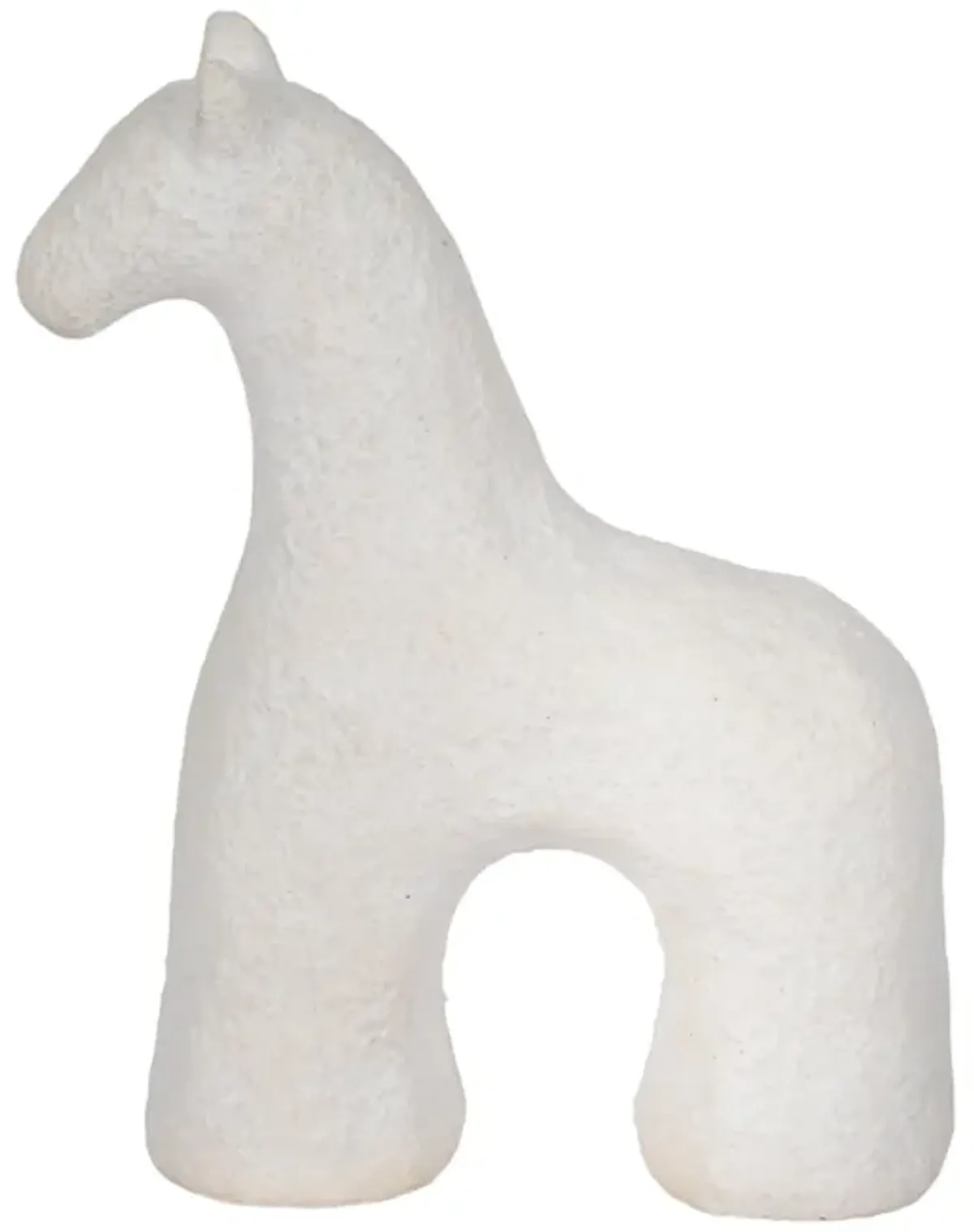 6" Textured Horse, White