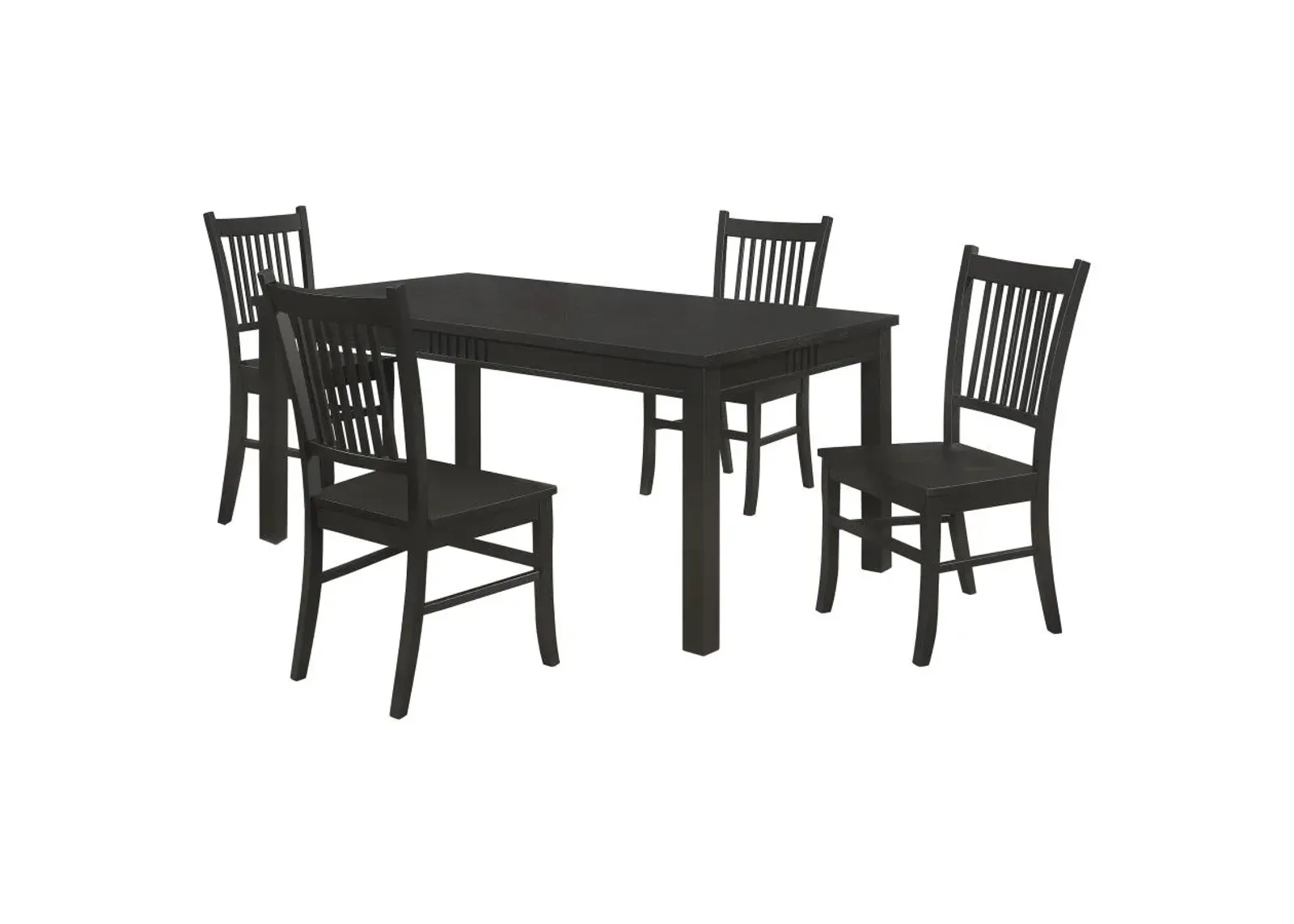 Marbrisa 5-piece Rectangular Dining Table Set Matte Black