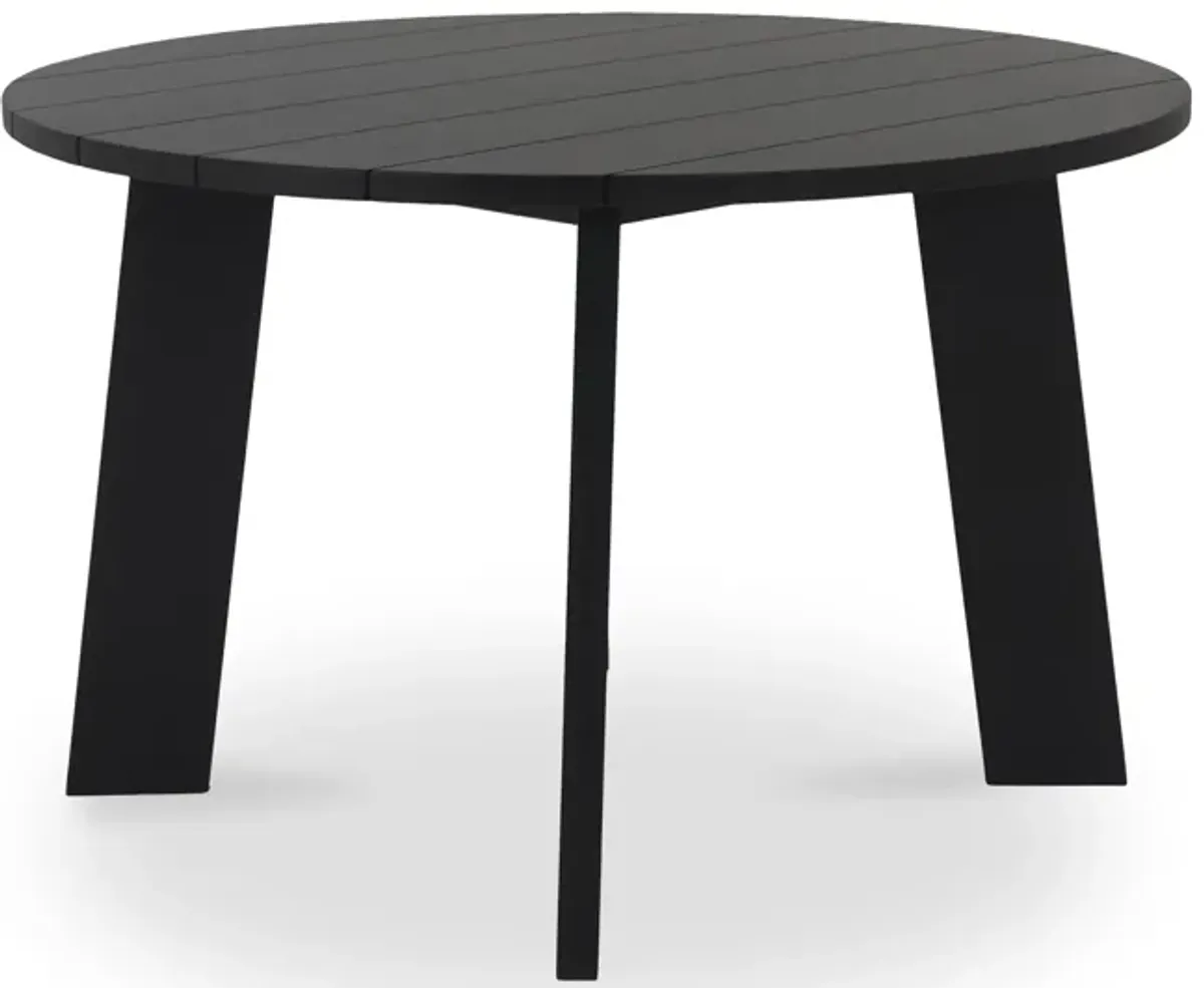 Delta Round Outdoor Dining Table Black