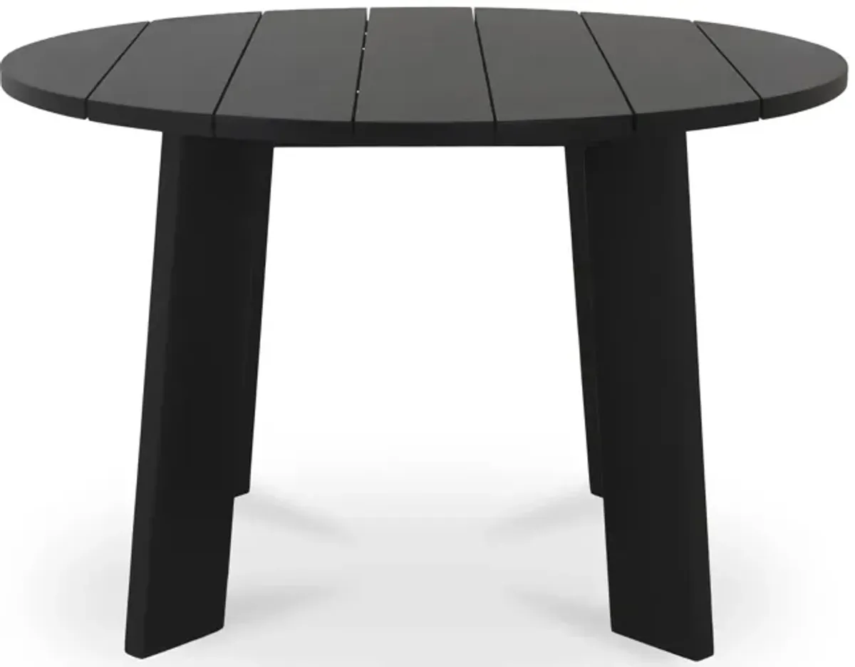 Delta Round Outdoor Dining Table Black