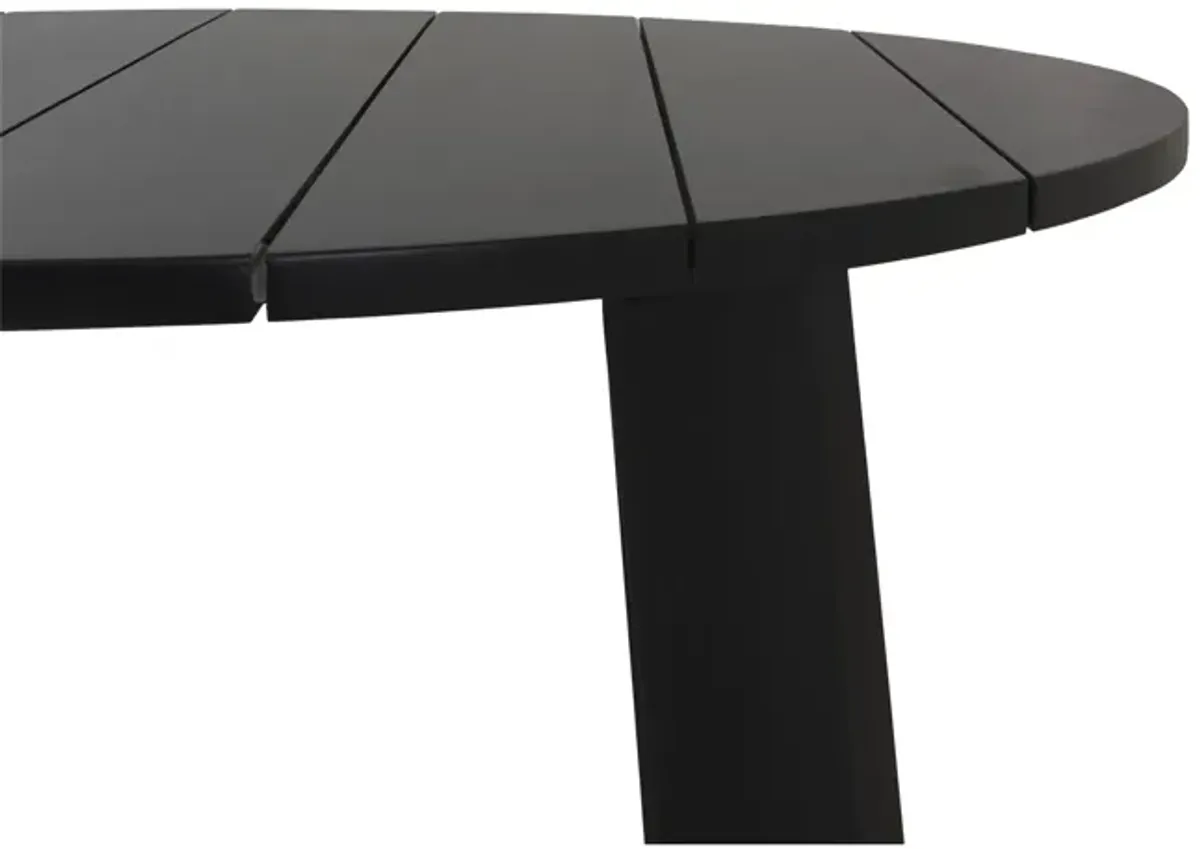 Delta Round Outdoor Dining Table Black