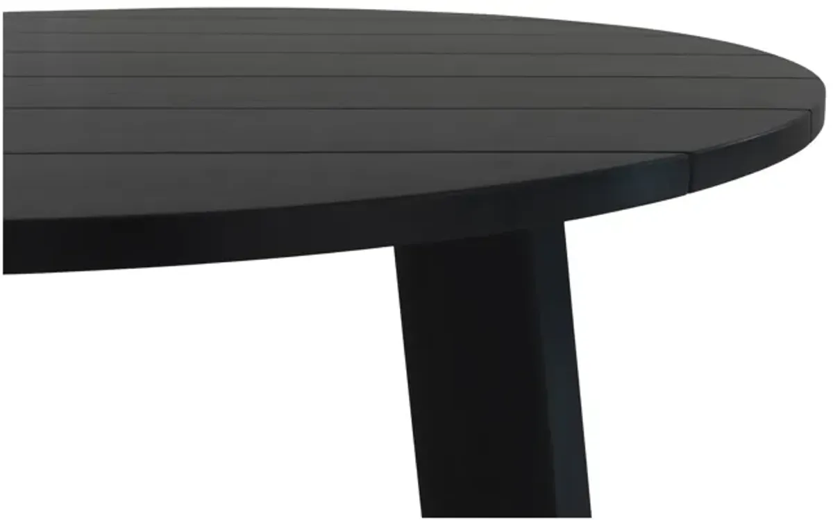 Delta Round Outdoor Dining Table Black