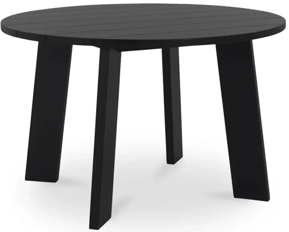 Delta Round Outdoor Dining Table Black