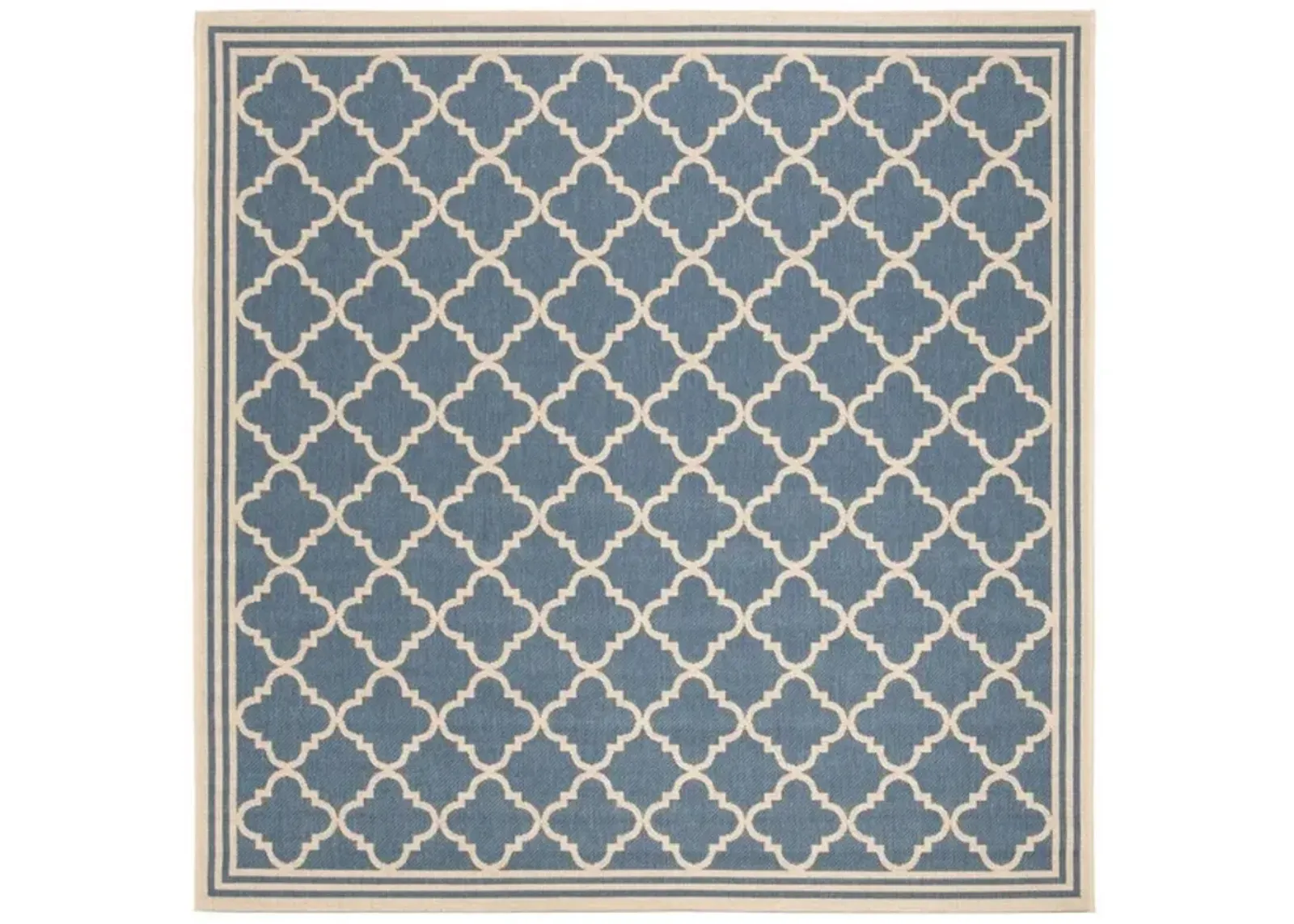 Safavieh BEACH HOUSE Collection BHS121M-6SQ Blue / Creme 6'-7" X 6'-7" Square