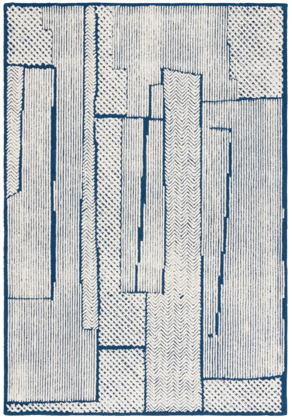 ABSTRACT Hand Tufted 4' x 6' area rug