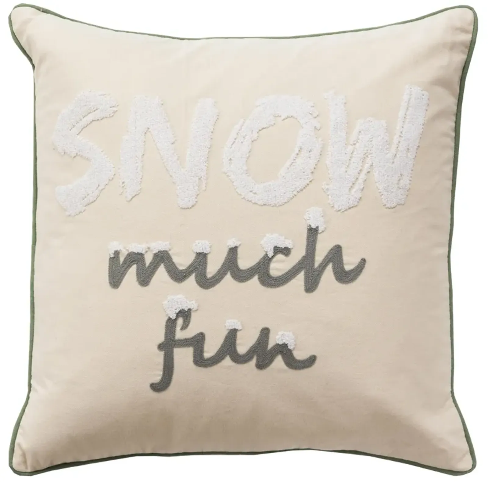 HOLIDAY 2022 Sentiment Ivory Pillow