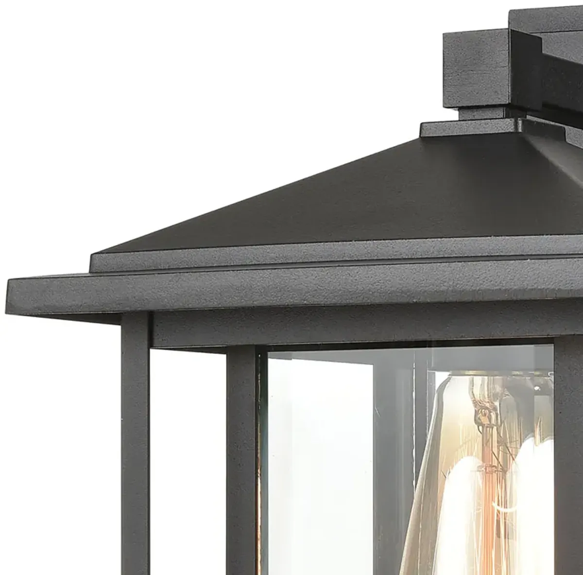 Solitude 1-Light Sconce in Matte Black with Clear Glass