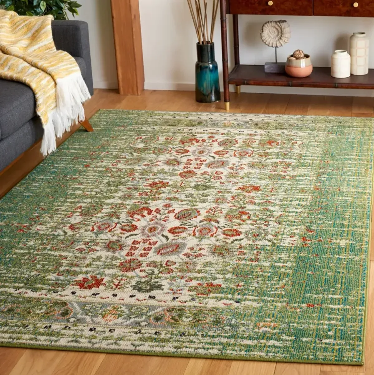 MONACO 208 SAGE  5'-1' x 7'-6' Medium Rectangle Rug